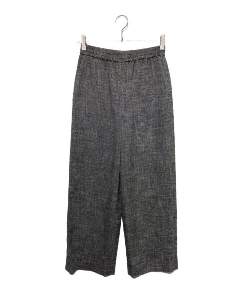 icB（アイシービー）icB (アイシービー) ライトスラブツイード ワイドパンツ グレーの古着・服飾アイテム