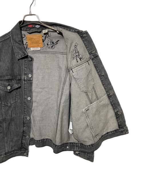 LEVI'S PReMIUM（リーバイス プレミアム）LEVI'S PReMIUM (リーバイス プレミアム) Disney (ディズニー) 刺繍デニムジャケット ブラック サイズ:XLの古着・服飾アイテム