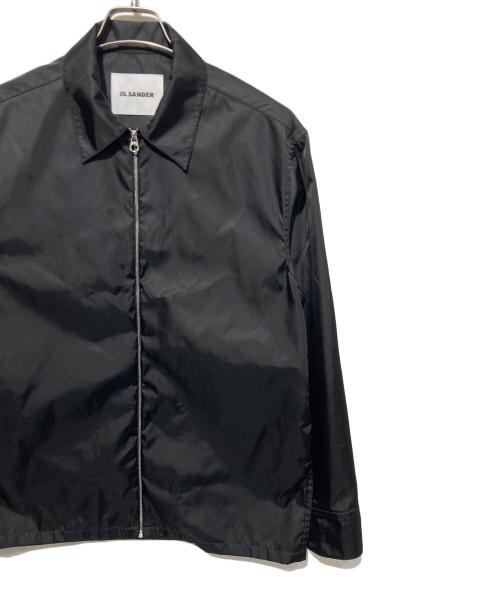 JIL SANDER（ジルサンダー）JIL SANDER (ジルサンダー) ナイロンツイルジップジャケット ブラック サイズ:44の古着・服飾アイテム