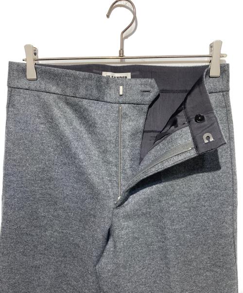 JIL SANDER（ジルサンダー）JIL SANDER (ジルサンダー) ウールストレートパンツ グレー サイズ:44の古着・服飾アイテム