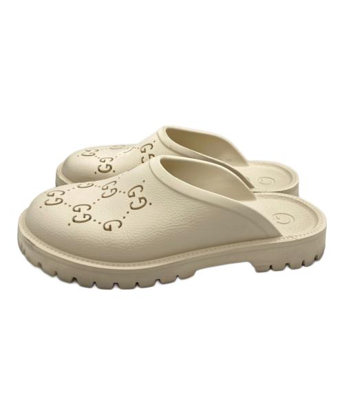 GUCCI（グッチ）GUCCI (グッチ) GGラバースリッポンサンダル アイボリー サイズ:　の古着・服飾アイテム
