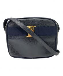 Salvatore Ferragamo（サルヴァトーレ フェラガモ）の古着「ヴァラリボン ショルダーバッグ」｜ネイビー