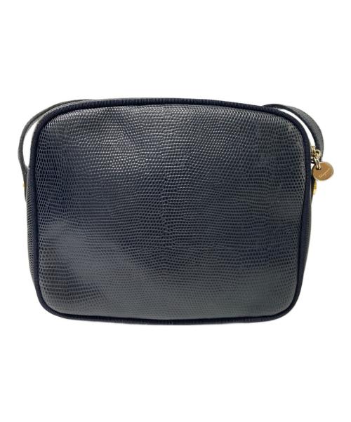 Salvatore Ferragamo（サルヴァトーレ フェラガモ）Salvatore Ferragamo (サルヴァトーレ フェラガモ) ヴァラリボン ショルダーバッグ ネイビーの古着・服飾アイテム