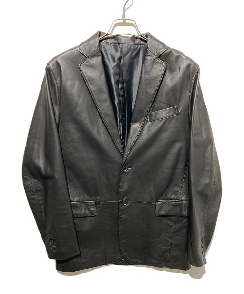 International Gallery BEAMS（インターナショナルギャラリービームス)）International Gallery BEAMS (インターナショナルギャラリービームス)) レザージャケット ブラック サイズ:48の古着・服飾アイテム