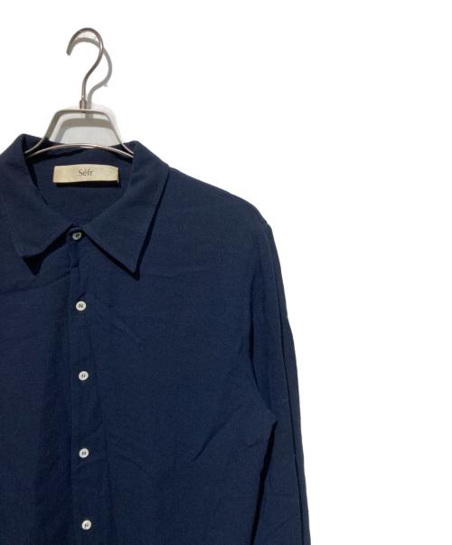 Sefr（セファ）Sefr (セファ) RAMPOUA SHIRT ネイビー サイズ:Lの古着・服飾アイテム