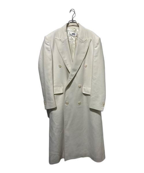 MM6 Maison Margiela（エムエムシックスメゾンマルジェラ）MM6 Maison Margiela (エムエムシックスメゾンマルジェラ) ウールコート アイボリー サイズ:46の古着・服飾アイテム