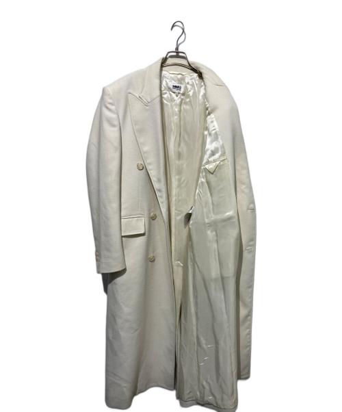 MM6 Maison Margiela（エムエムシックスメゾンマルジェラ）MM6 Maison Margiela (エムエムシックスメゾンマルジェラ) ウールコート アイボリー サイズ:46の古着・服飾アイテム