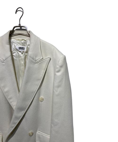 MM6 Maison Margiela（エムエムシックスメゾンマルジェラ）MM6 Maison Margiela (エムエムシックスメゾンマルジェラ) ウールコート アイボリー サイズ:46の古着・服飾アイテム