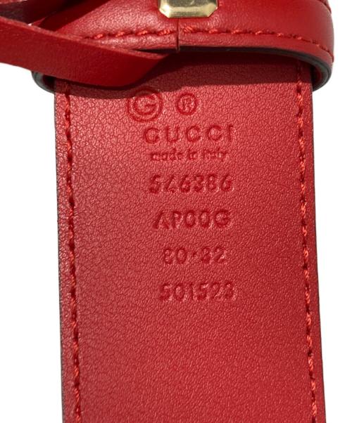 GUCCI（グッチ）GUCCI (グッチ) インターロッキングGベルト レッドの古着・服飾アイテム