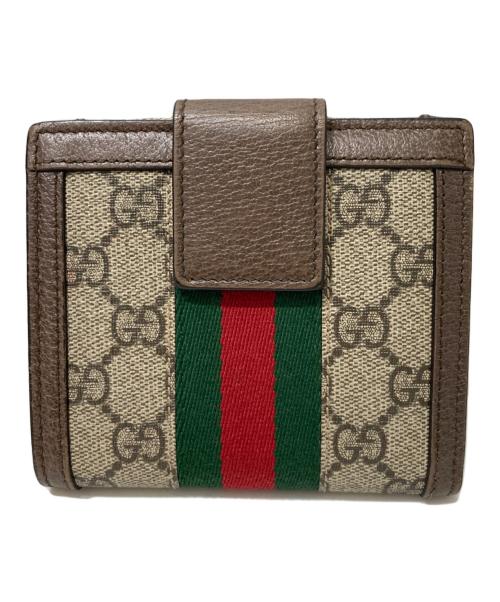 GUCCI（グッチ）GUCCI (グッチ) オフィディア スモールウォレット ブラウンの古着・服飾アイテム