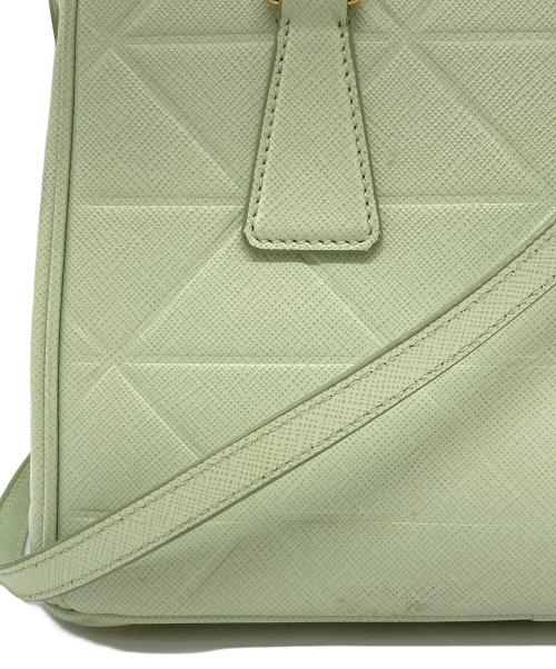 PRADA（プラダ）PRADA (プラダ) ガレリア 2WAYショルダーバッグ グリーンの古着・服飾アイテム