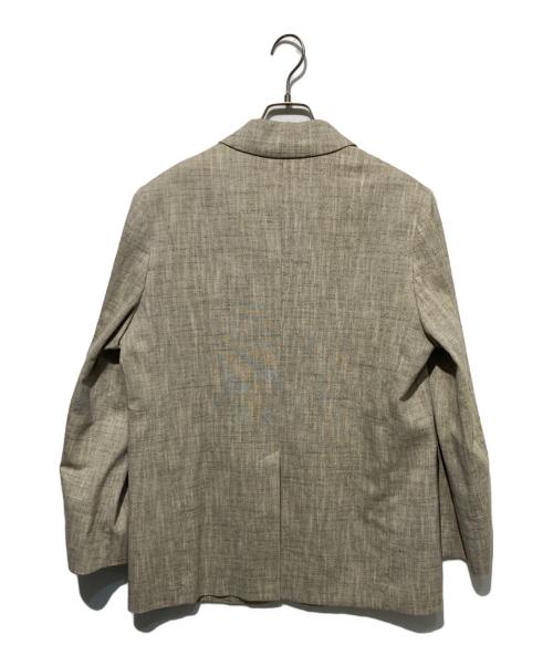 EMOELLE（エモエレ）EMOELLE (エモエレ) シルクネップシングルジャケット ベージュ サイズ:36の古着・服飾アイテム