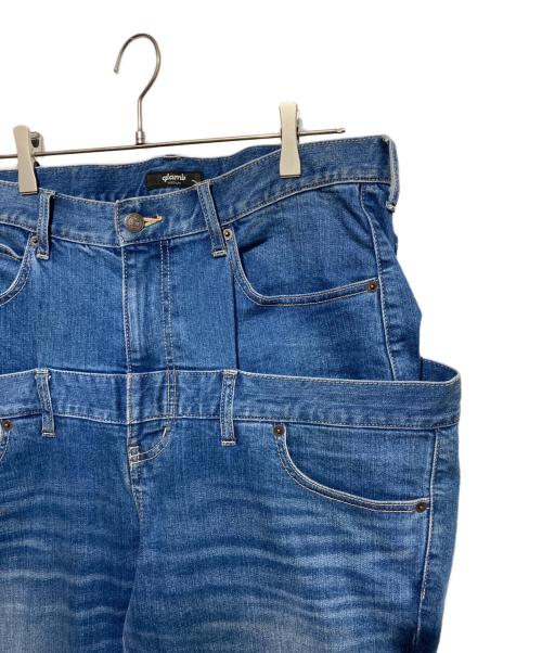glamb（グラム）glamb (グラム) Jersey Layerd Denim インディゴ サイズ:Mの古着・服飾アイテム