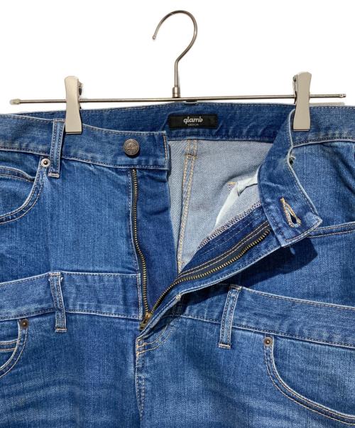 glamb（グラム）glamb (グラム) Jersey Layerd Denim インディゴ サイズ:Mの古着・服飾アイテム