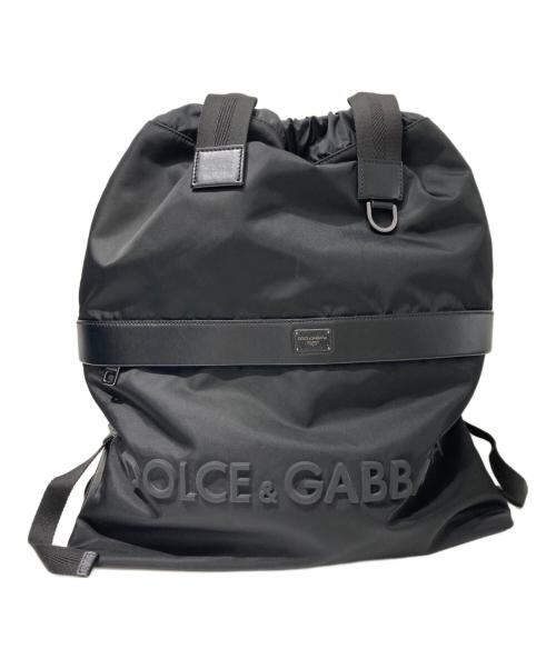 DOLCE & GABBANA（ドルチェ＆ガッバーナ）DOLCE & GABBANA (ドルチェ＆ガッバーナ) 2WAYナップサック ブラックの古着・服飾アイテム