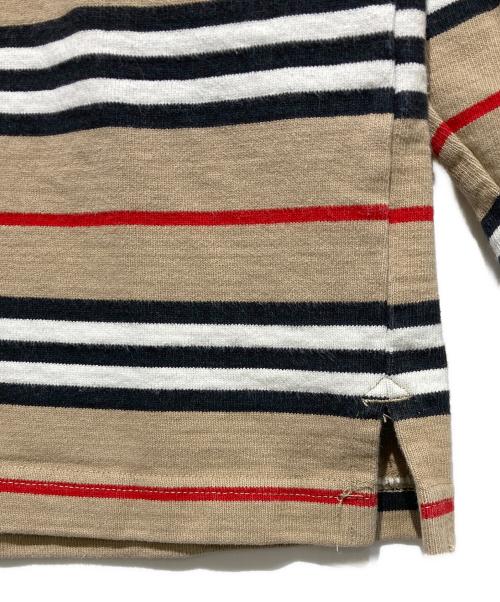 BURBERRY（バーバリー）BURBERRY (バーバリー) SUPREME (シュプリーム) ラガーシャツ ホワイト×ブラウン サイズ:Lの古着・服飾アイテム
