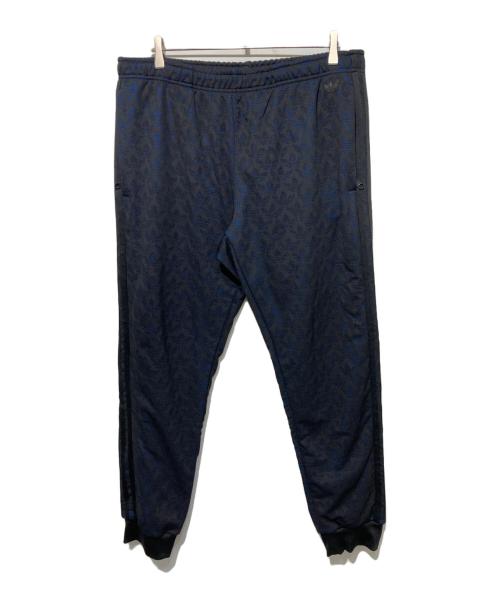 adidas（アディダス）adidas (アディダス) トラックパンツ ブラック×ブルー サイズ:3XLの古着・服飾アイテム