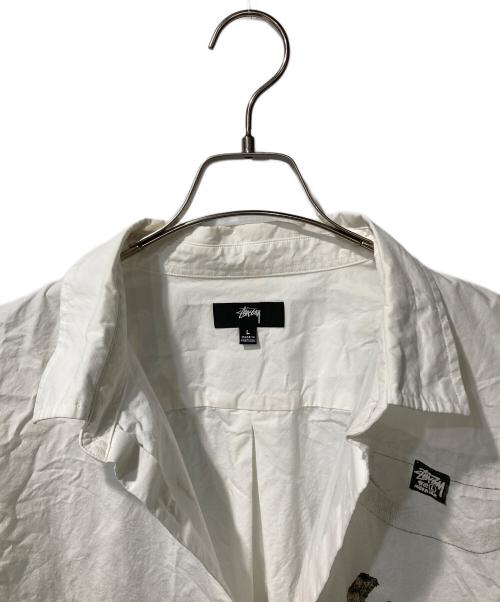 stussy（ステューシー）stussy (ステューシー) WORLD TOUR SHIRT ホワイト サイズ:Lの古着・服飾アイテム