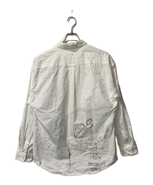 stussy（ステューシー）stussy (ステューシー) WORLD TOUR SHIRT ホワイト サイズ:Lの古着・服飾アイテム