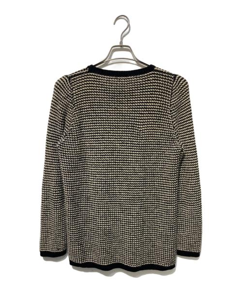 MALO（マーロ）MALO (マーロ) ローゲージカシミヤニット ブラック×ベージュ サイズ:44の古着・服飾アイテム
