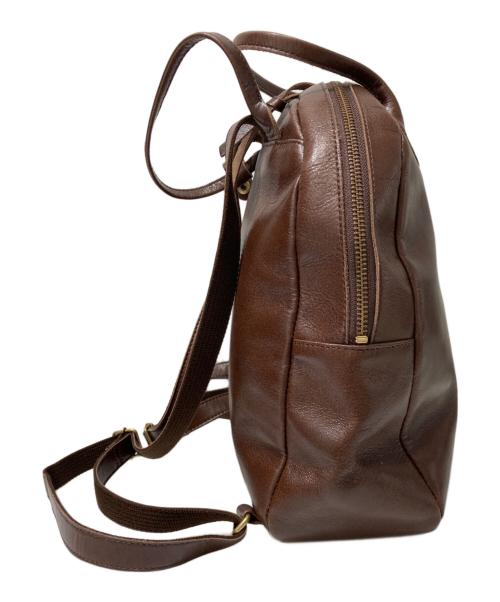 TIDEWAY（タイドウェイ）TIDEWAY (タイドウェイ) LIGHT LEATHER 2WAY RUCK ブラウンの古着・服飾アイテム