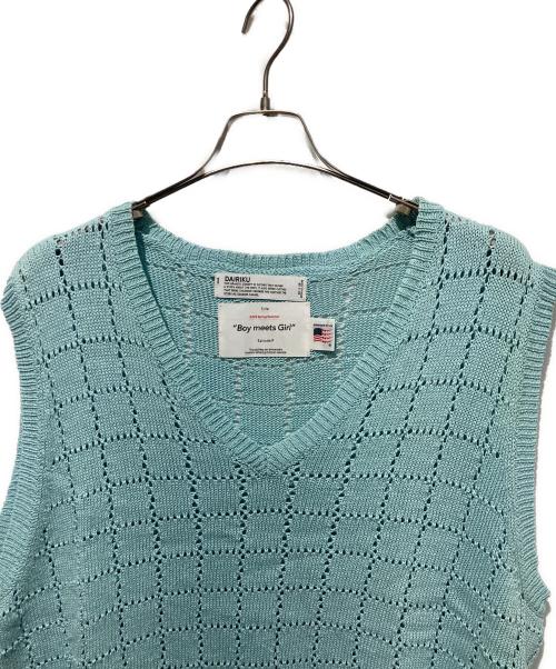 DAIRIKU（ダイリク）DAIRIKU (ダイリク) A.J Knit Vest ブルー サイズ:Fの古着・服飾アイテム