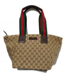 GUCCI（グッチ）の古着「舟形キャンバスハンドバッグ」｜ベージュ