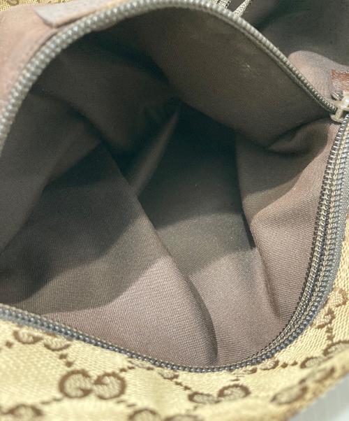 GUCCI（グッチ）GUCCI (グッチ) 舟形キャンバスハンドバッグ ベージュの古着・服飾アイテム