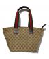 GUCCI (グッチ) 舟形キャンバスハンドバッグ ベージュ：20000円