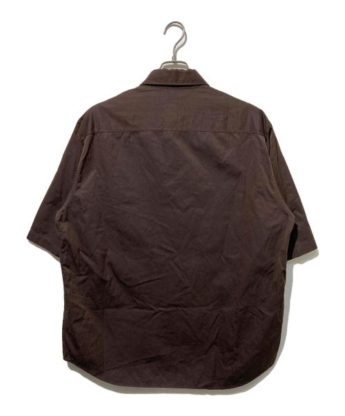 AURALEE（オーラリー）AURALEE (オーラリー) WASHED FINX HERRINGBONE HALF SLEEVED SHIRTS ブラウン サイズ:5の古着・服飾アイテム