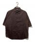 AURALEE（オーラリー）の古着「WASHED FINX HERRINGBONE HALF SLEEVED SHIRTS」｜ブラウン