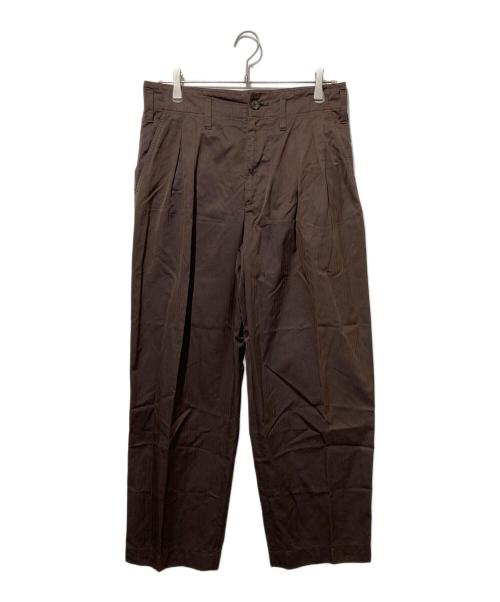 AURALEE（オーラリー）AURALEE (オーラリー) WASHED FINX HERRINGBONE SLACKS ブラウン サイズ:5の古着・服飾アイテム