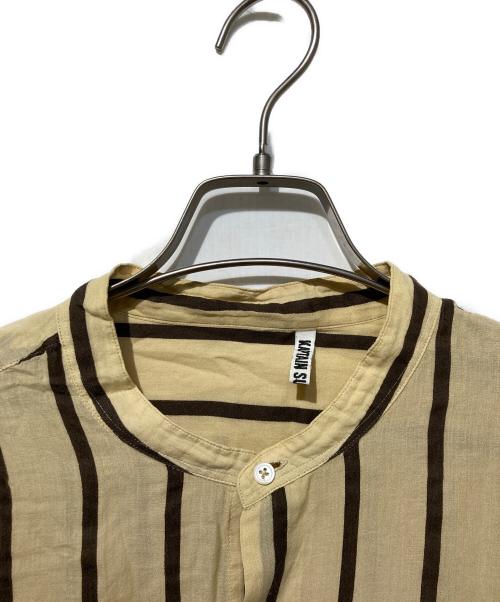 KAPTAIN SUNSHINE（キャプテンサンシャイン）KAPTAIN SUNSHINE (キャプテンサンシャイン) Stand Collar Shirt ベージュ サイズ:42の古着・服飾アイテム