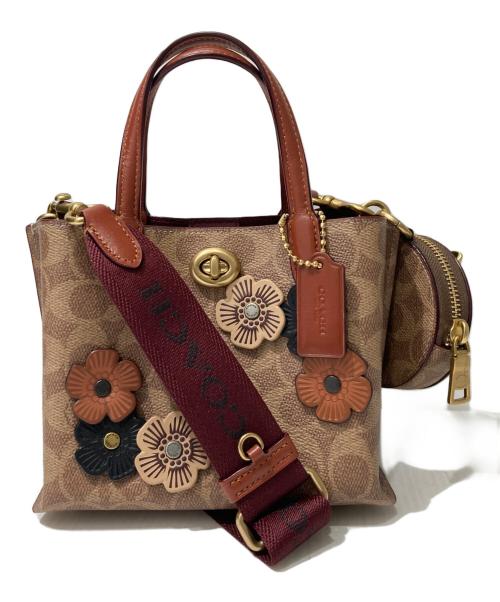 COACH（コーチ）COACH (コーチ) ウィロウトート18 3WAYバッグ ベージュの古着・服飾アイテム