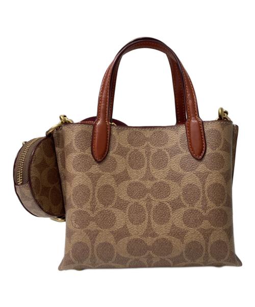 COACH（コーチ）COACH (コーチ) ウィロウトート18 3WAYバッグ ベージュの古着・服飾アイテム