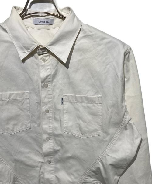 JUNTAE KIM（ジュンテ キム）JUNTAE KIM (ジュンテ キム) スクエアコルセットシャツ ホワイト サイズ:Sの古着・服飾アイテム