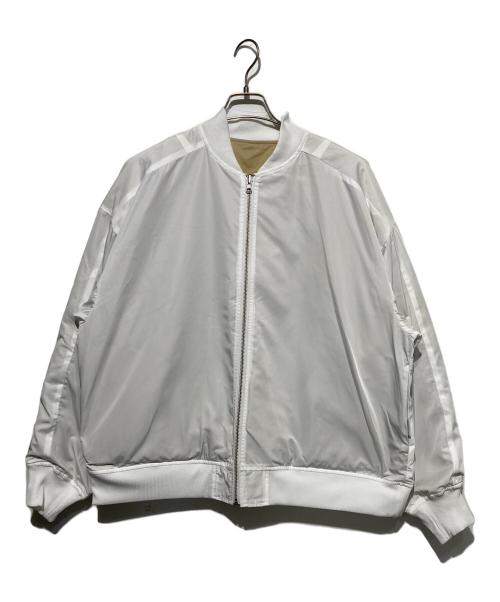HERALBONY（ヘラルボニー）HERALBONY (ヘラルボニー) リバーシブルブルゾン「タイトル不明」 ホワイト×ベージュ サイズ:Ｌの古着・服飾アイテム