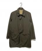 kitonキートン）の古着「裏地カシミヤステンカラーコート」｜オリーブ