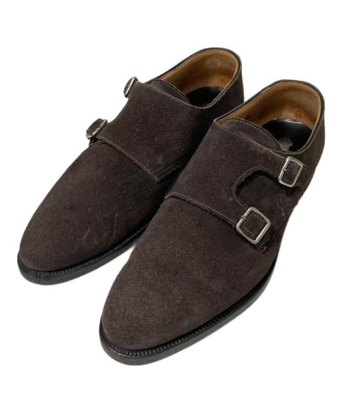 Crockett & Jones（クロケット＆ジョーンズ）Crockett & Jones (クロケット＆ジョーンズ) HUNTLEY モンクストラップシューズ ブラウン サイズ:6Eの古着・服飾アイテム