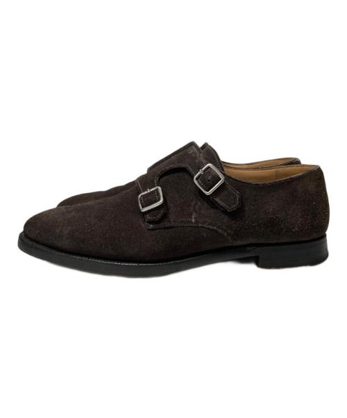 Crockett & Jones（クロケット＆ジョーンズ）Crockett & Jones (クロケット＆ジョーンズ) HUNTLEY モンクストラップシューズ ブラウン サイズ:6Eの古着・服飾アイテム