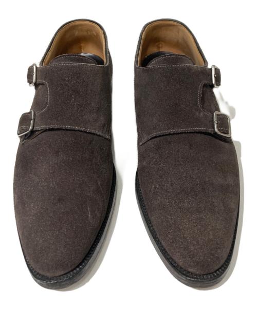 Crockett & Jones（クロケット＆ジョーンズ）Crockett & Jones (クロケット＆ジョーンズ) HUNTLEY モンクストラップシューズ ブラウン サイズ:6Eの古着・服飾アイテム