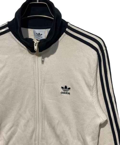 adidas（アディダス）adidas (アディダス) ワッフルベッケンバウアートラックジャケット アイボリー サイズ:2XLの古着・服飾アイテム