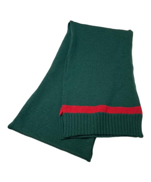 GUCCI（グッチ）GUCCI (グッチ) GGロゴニットマフラー グリーンの古着・服飾アイテム