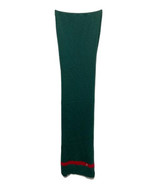 GUCCI（グッチ）GUCCI (グッチ) GGロゴニットマフラー グリーンの古着・服飾アイテム