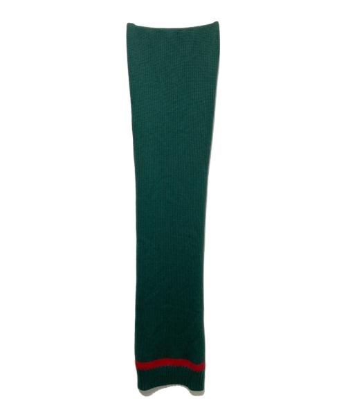 GUCCI（グッチ）GUCCI (グッチ) GGロゴニットマフラー グリーンの古着・服飾アイテム