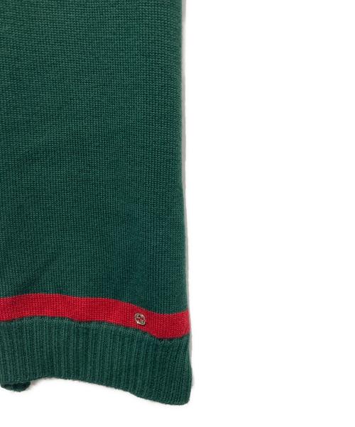 GUCCI（グッチ）GUCCI (グッチ) GGロゴニットマフラー グリーンの古着・服飾アイテム