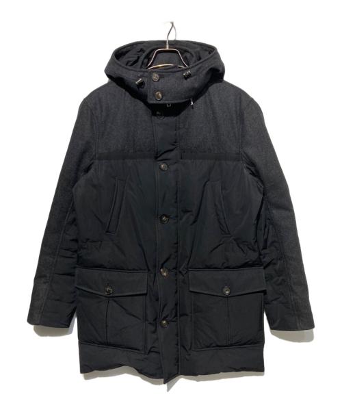 Salvatore Ferragamo（サルヴァトーレ フェラガモ）Salvatore Ferragamo (サルヴァトーレ フェラガモ) ウール切替ダウンコート ブラック サイズ:50の古着・服飾アイテム
