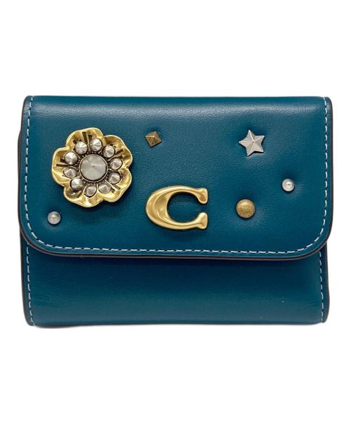 COACH（コーチ）COACH (コーチ) エッセンシャル カード ホルダー ウォレット グリーンの古着・服飾アイテム