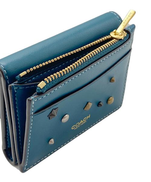 COACH（コーチ）COACH (コーチ) エッセンシャル カード ホルダー ウォレット グリーンの古着・服飾アイテム