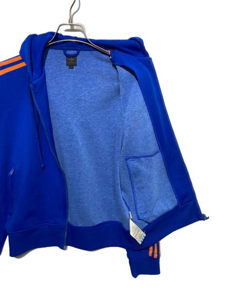 adidas（アディダス）adidas (アディダス) フーデッドトラックジャケット ブルー サイズ:Lの古着・服飾アイテム